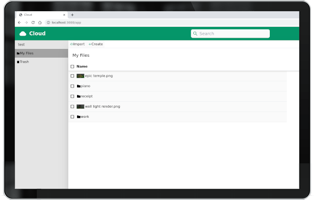 example account preview to showcase drive features